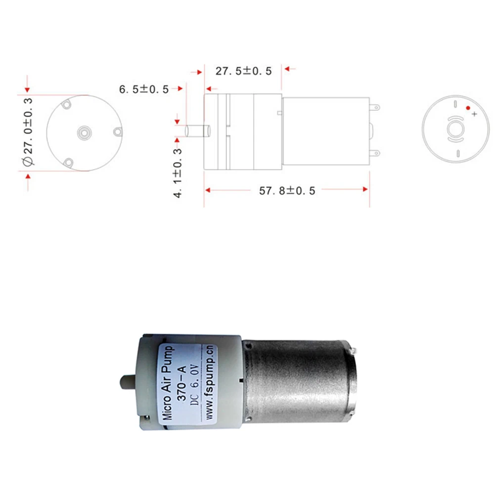 DC 6V Mini 370 моторный воздушный насос кислородный артериального давления