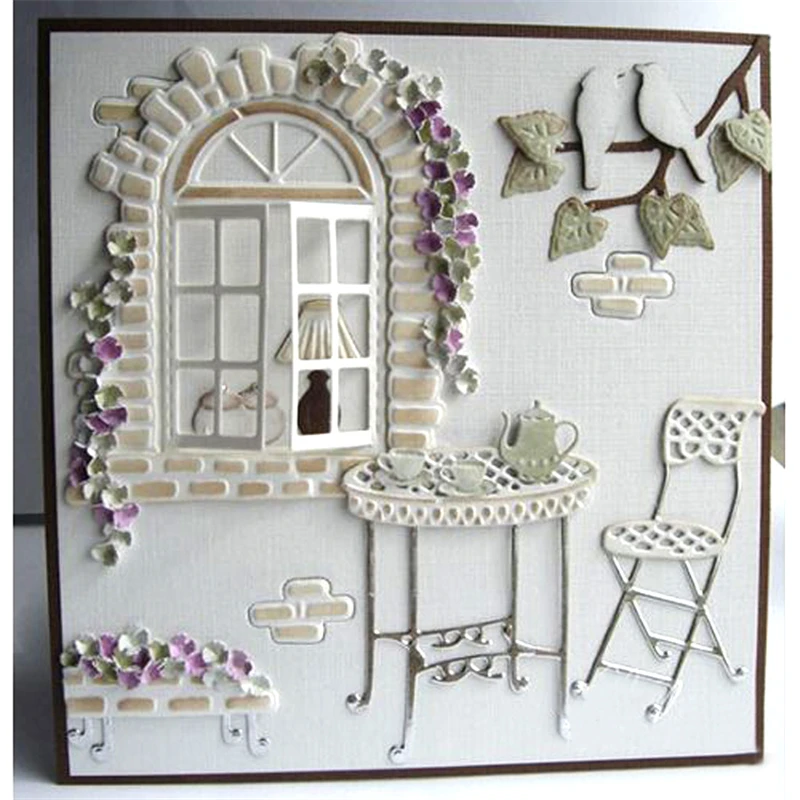 

Eastshape 3Pcs Metal Cutting Dies Scrapbooking for Card Making DIY Embossing Cuts New Craft Window Accessories Frame Dies 2019