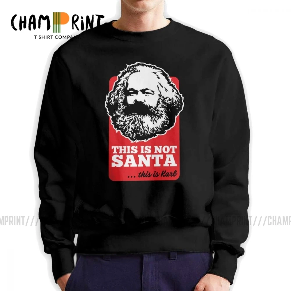 Свитшоты мужские с надписью This Is Not Santa свитшоты Карлом сумасшедший коммунизм