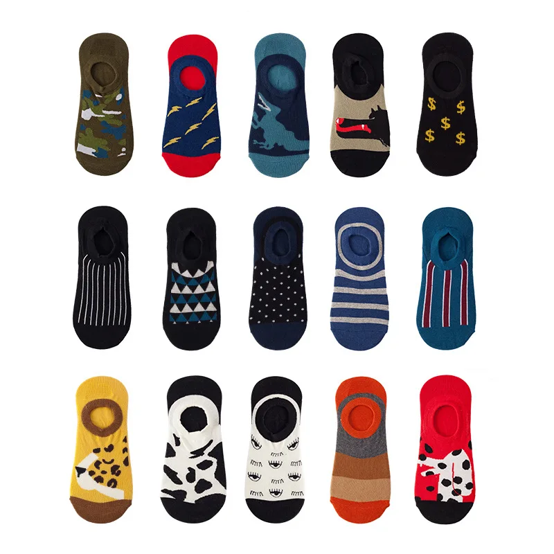 

socks male invisible light mouth thin cotton summer style popular logo ins silicone antiskid female cotton socks socks