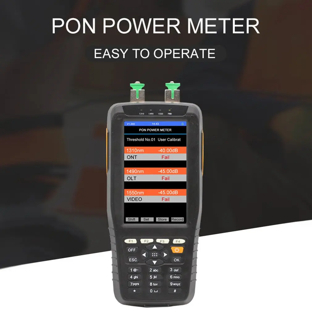 Power Meter Optical Fiber Tester 1310/1490/1550nm Auto shut off for EPON GPON xPON OLT-ONU TM70B-OV