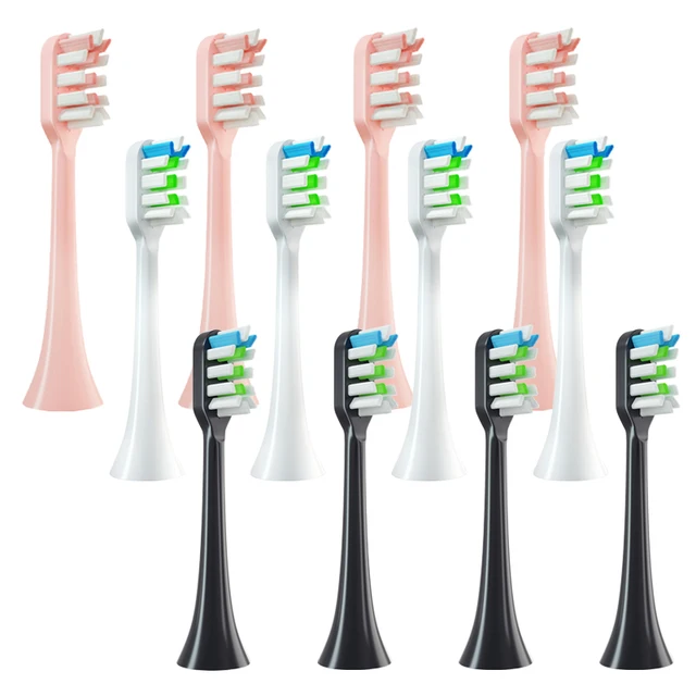 12 pezzi per SOOCAS X3/X3U/X5 testine di ricambio per spazzolino da denti testine per spazzolino da denti pulite spazzolino elettrico sonico ugelli a setole morbide 2