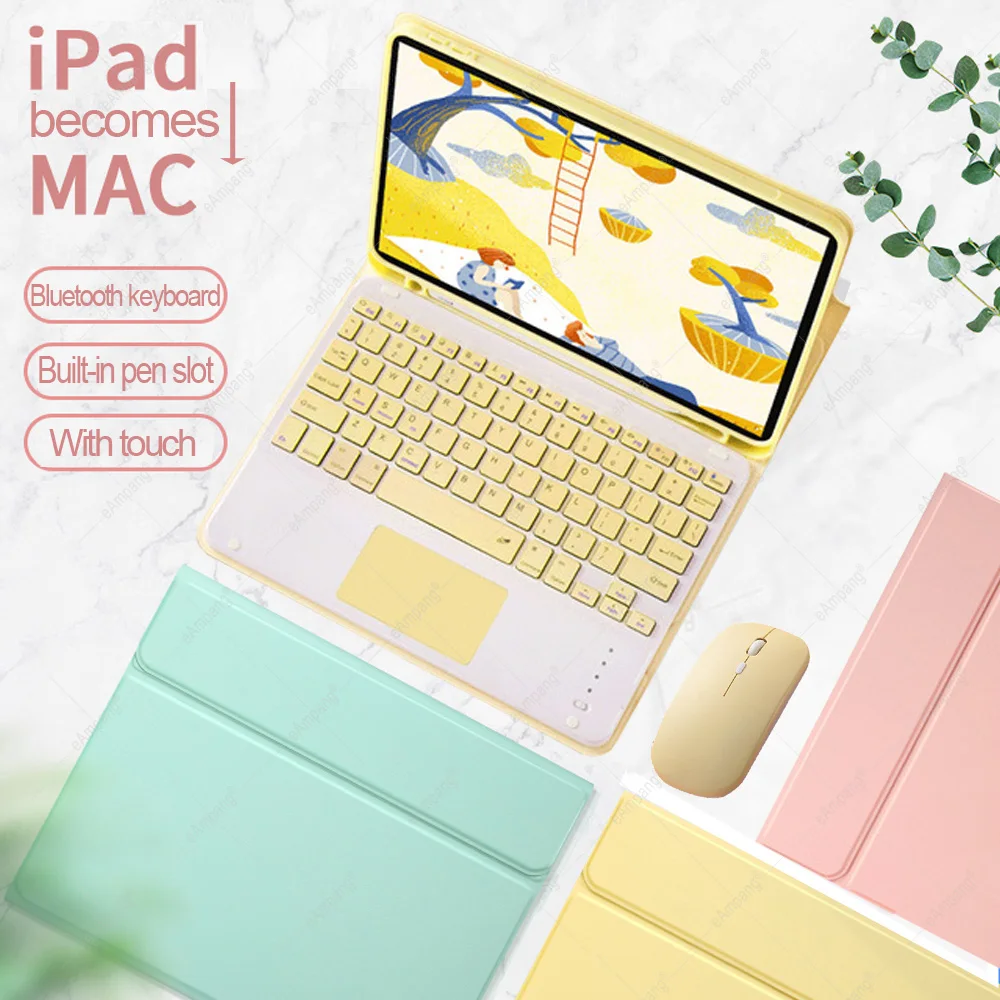 Тачпад клавиатура чехол для Apple iPad 10 2 8 8th 2020 7 7th Gen 2019 A2197 A2198 A2270 A2430 с ручка игровой