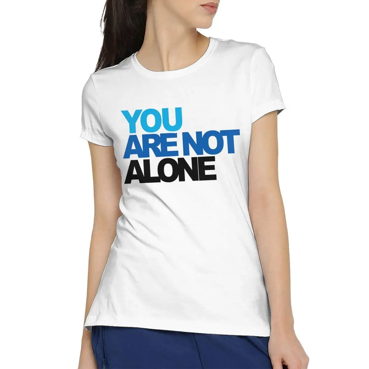 FGHFG women's You are Not Alone Dear Evan Hansen Футболка с коротким рукавом белая| |