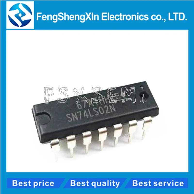10 шт./лот HD74LS02P DIP-14 HD74LS02 74LS02 SN74LS02N Quad 2-вход ни вход IC