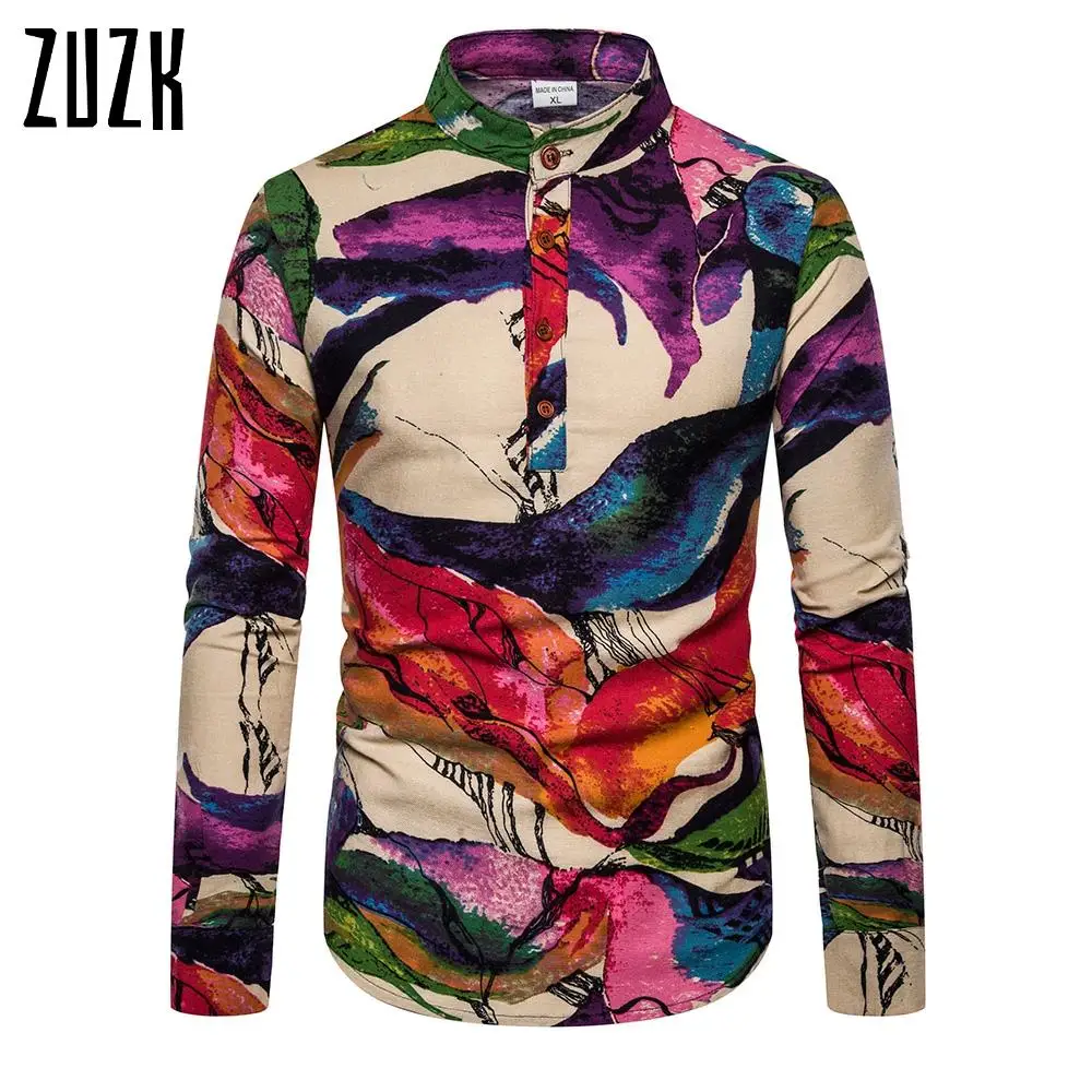 Рубашка мужская с длинным рукавом повседневная Модная приталенная разные цвета