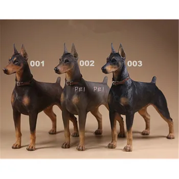 

High Quality Simulated animal German Doberman 1/6 Statue Creative Home Decor Resin Action Figure Collectible Model Toy P1626
