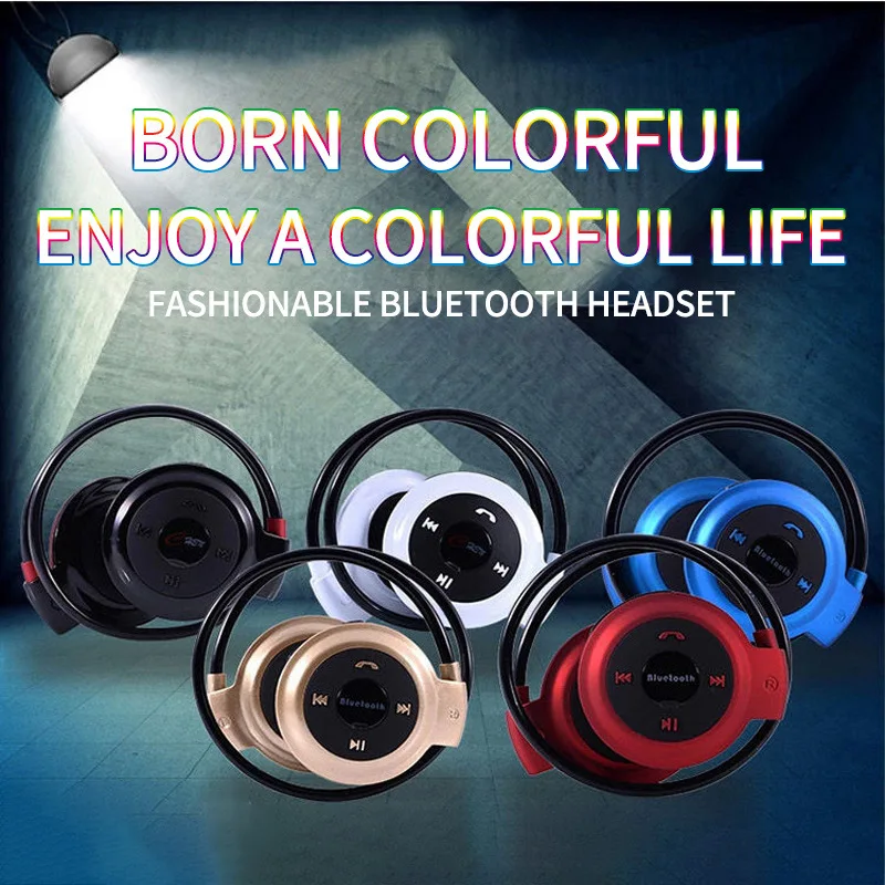 Mini 503 Wireless Sports Bluetooth Headset Call FM Radio TF Card Stereo ...