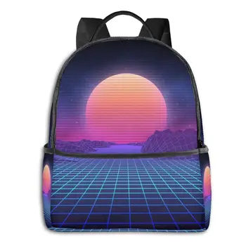 

Classical Simple Women Men canvas Backpacks School bag for teenagers Digital Retro Cyber Surface Laptop Back pack travel bag