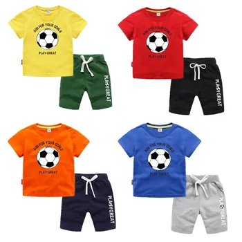 

Summer Fashion Baby Boys Shorts Sleeve Clothing Sets Toddler Clothing Sets Top+pant 2pcs Kids Casual Boys Clothes Sport Suits