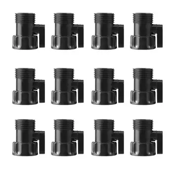

12pcs Hose Shut Off Valve 3/4 Inch Flow Control Plastic Connection Valve US Plug