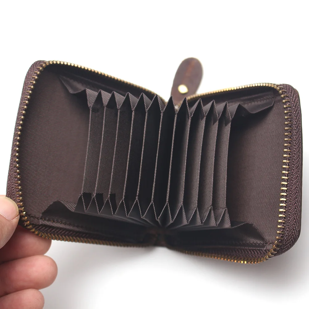 Rfid-кошелек с несколькими картами, кошелек из натуральной кожи с держателем для карт, кошелек из натуральной кожи, застегивать вокруг кошелька, маленький кошелек для кредитных карт