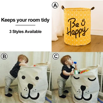 

Behogar Fashion Foldable Waterproof Cloth Laundry Storage Bucket Basket Hamper Organizer Container for Home Bathoom Bedroom