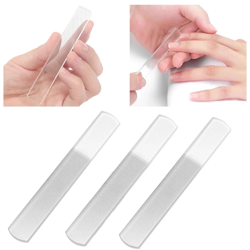 

Taoye teemo 3pcs Professional Nail File Transparent frosted nano glass Nail Sanding Blocks Grinding Polishing Manicure Care Tool