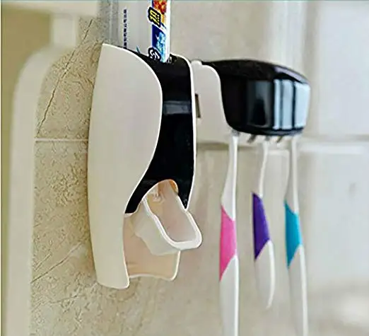 Автоматический Диспенсер зубной пасты, для зубной щетки держатель стеллаж для хранения настенное крепление держатель Аксессуары для ванной комнаты дозатор зубной пасты в комплекте