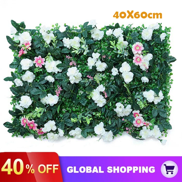 60*40cm Artificial Plant Lawn DIY Background Wall Simulation Grass Leaf lawn wedding carpet Home Decor grass carpet Turf Office