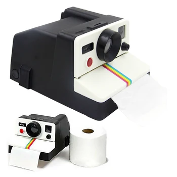 

WC Tissue Box Creative Retro Polaroid Camera Shape Inspired Tissue Boxes Toilet Roll Paper Holder Box Bathroom Retro Decor
