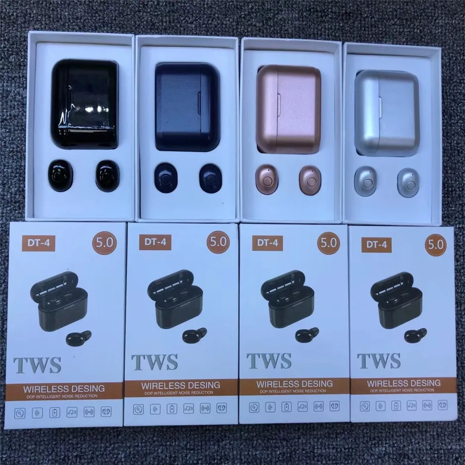 30 шт. TWS 5,0 Bluetooth наушники 3D стерео беспроводные наушники с двойным микрофоном BT 5,0 In-наушники с системой Handsfree спортивные бутоны DT-4