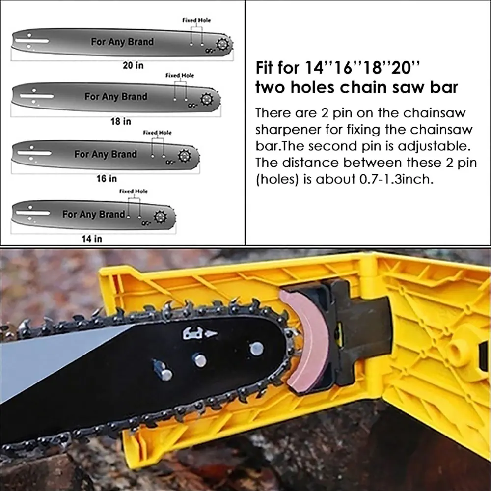 Точилка для цепной пилы деревообработки точилка зубьев шлифовальный камень 1/3/6