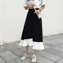 Весна Лето Осень faldas mujer moda Корейская юбка с высокой талией Милая Модная брендовая женская одежда ulzzang юбки черный зеленый