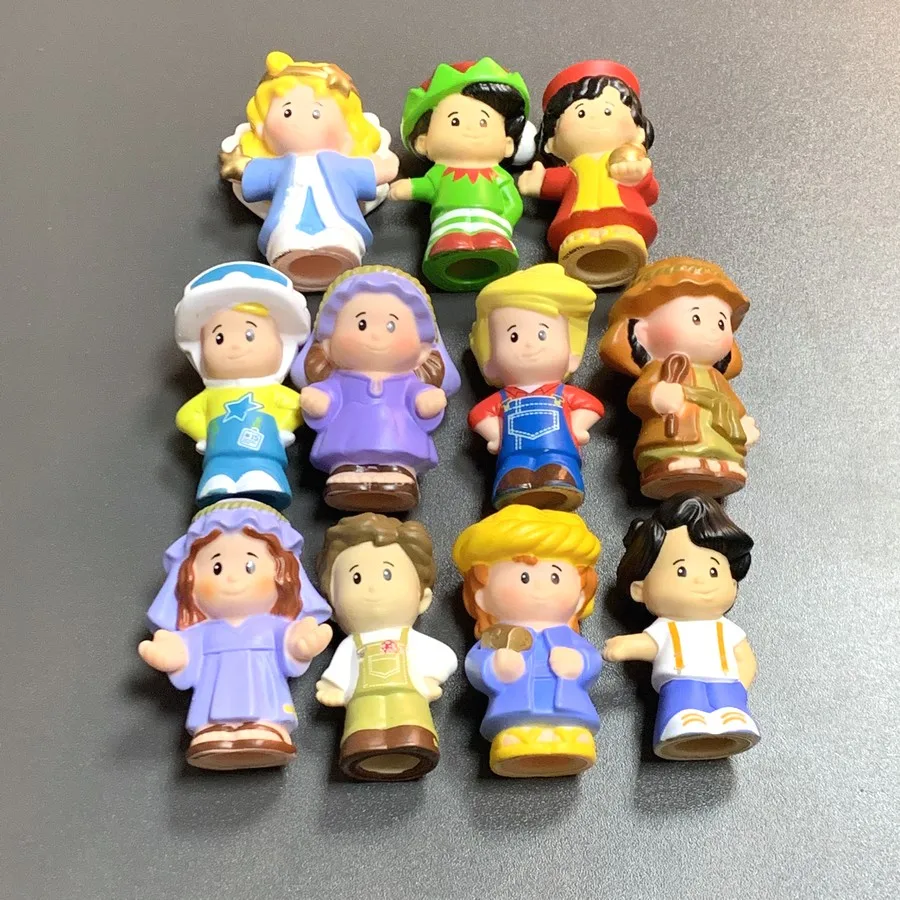 Lot 11 Pcs Fisher Little Cartoon Doll mini People Boy Girl baby jesus action figure doll toys Xmas gift for child kid | Игрушки и хобби
