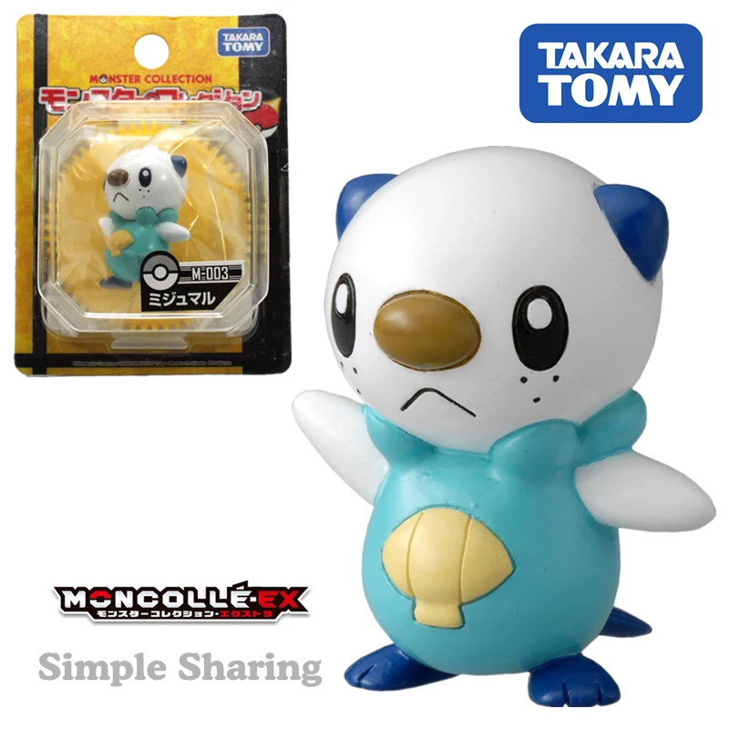 Takara Tomy Tomica Pokemon Pocket Moncolle M 003 Oshawott 3 5 см мини полимерные игрушки для детей|Игровые