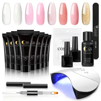 

COSCELIA Manicure Solid Glue Poly Extended Gel For Nails Set Extended Glue Crystal Manicure Painless Model Extended Glue Set