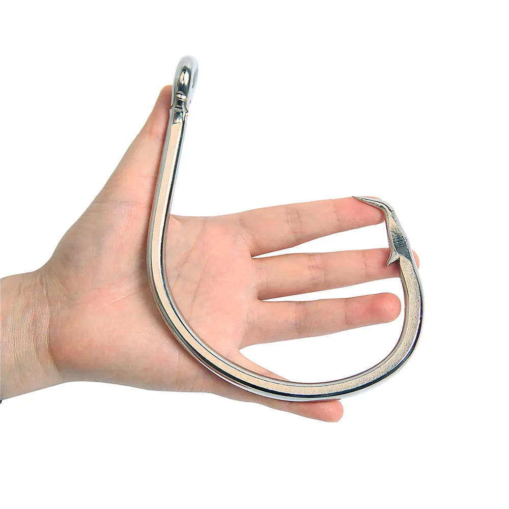 15Pcs Saltwater Circle Fishing Hooks live bait Hooks Stainless Steel 3X