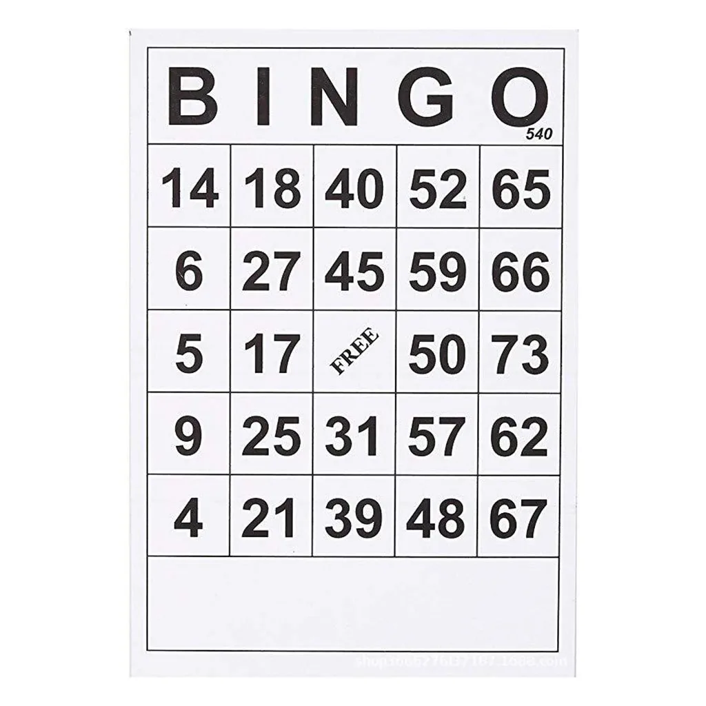 60pcs Large Bingo Cards Easy Read For Adults & Children Bingo Game Cards Sheets 0 To 75 Digits 5.9x7.1