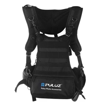

PULUZ PU6012 Multi-Functional Bundle Double Shoulders Padded Strap Waist Belt Holder for SLR DSLR Camera Strap
