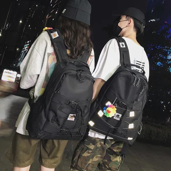 

2020 Fashionable Schoolbag male high school student campus college student reflective backpack male fashion trend female