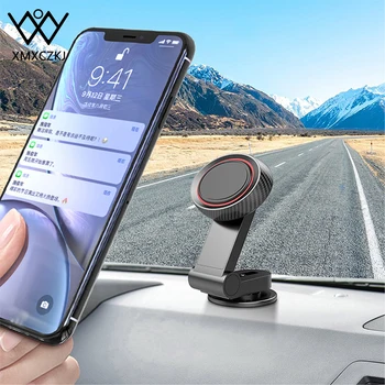 

Universal Car Magnetic Phone Holder For iphone 11 X 360 Degree GPS Dashboard Phone Holder Stand Mount Bracket Fold Magnet Holder