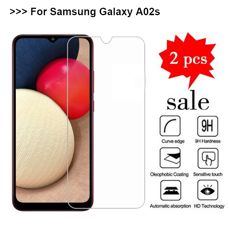 2 шт. Защитное стекло для телефона SAMSUNG GALAXY A02S защита экрана из закаленного стекла