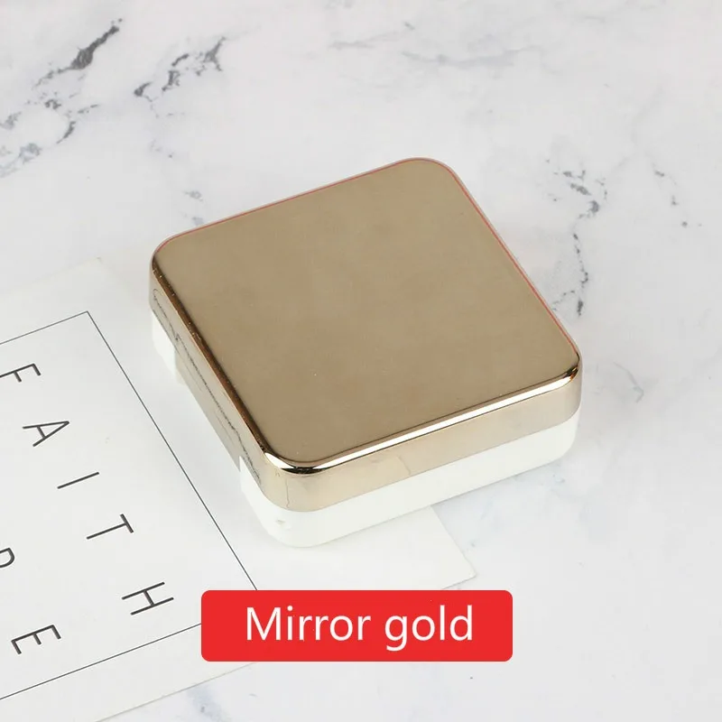 Colored Contact Lens Case With Mirror Simple Double Storage Box Travel Kit Box Contact Lens Container Plating mirror