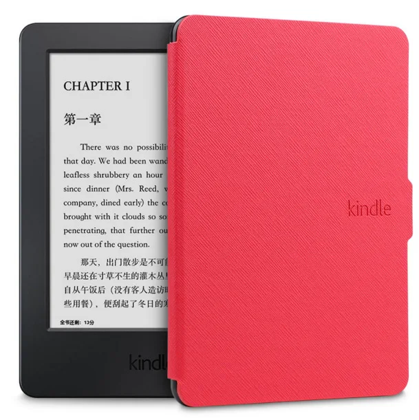 Red Чехол для amazon kindle paperwhite 1/2/3, ультра тонкий чехол для планшета, 6 дюймов, чехол со сном - Цвет: Red
