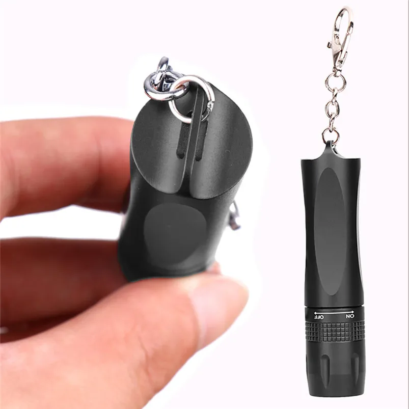 T6 LED Torch Flashlight Handheld Mini Portable Flashlight Hang Buckle Light Flashlight Aluminum Alloy Lanterna 40AUG702