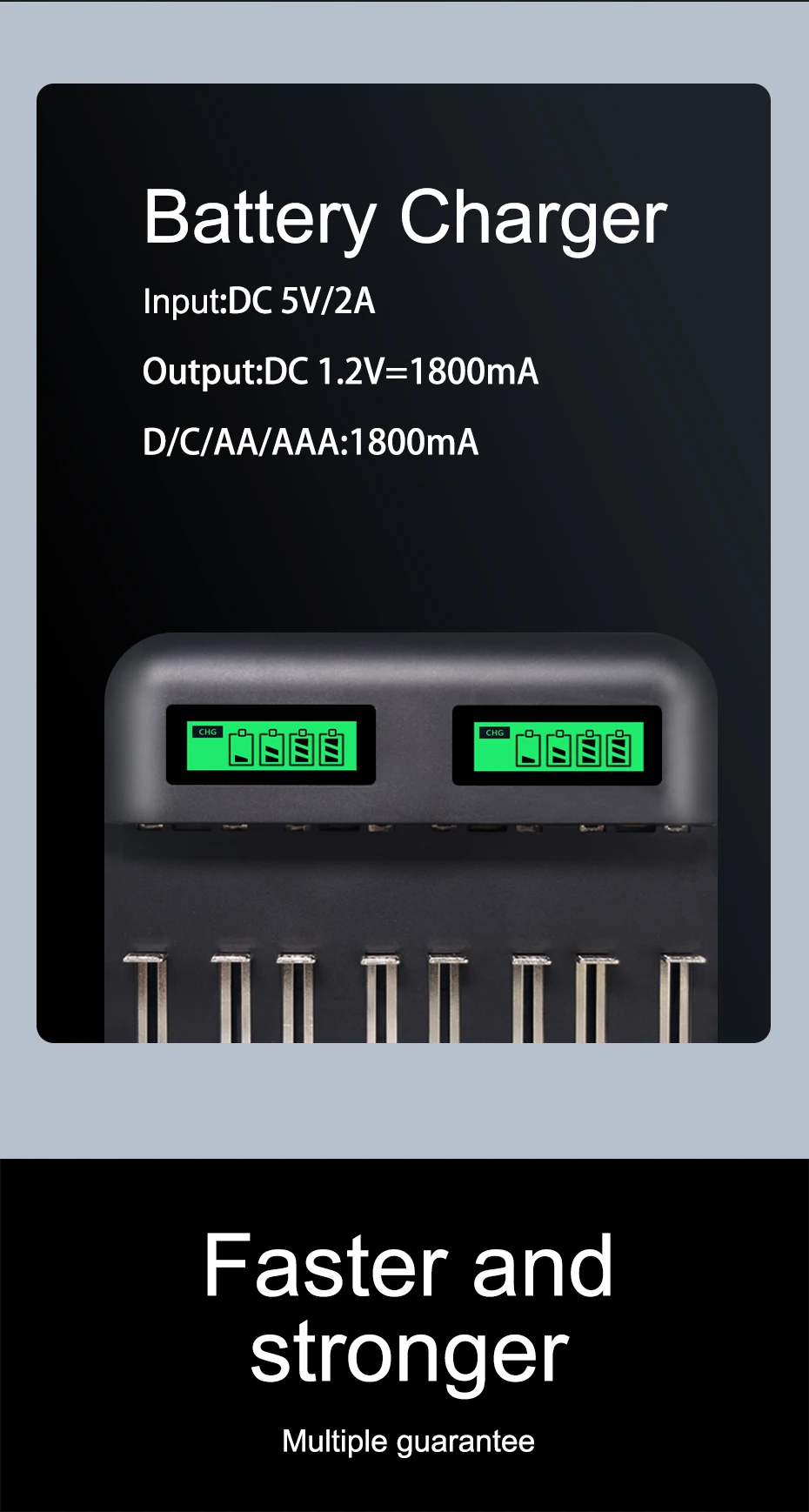 PALO ЖК-дисплей умный USB AA AAA зарядное устройство для AA AAA C D батарея+ 1,2 в Ni-MH 3000 мАч AA& 1100 мАч AAA аккумуляторная батарея