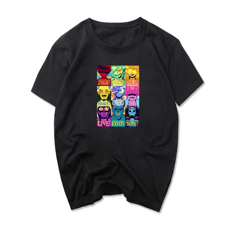 

One Piece Print Short-sleeve T Shirt Boys Fashion Harajuku Short Sleeve Streetwear Tops Summer Casual Short-sleeve T-shirt