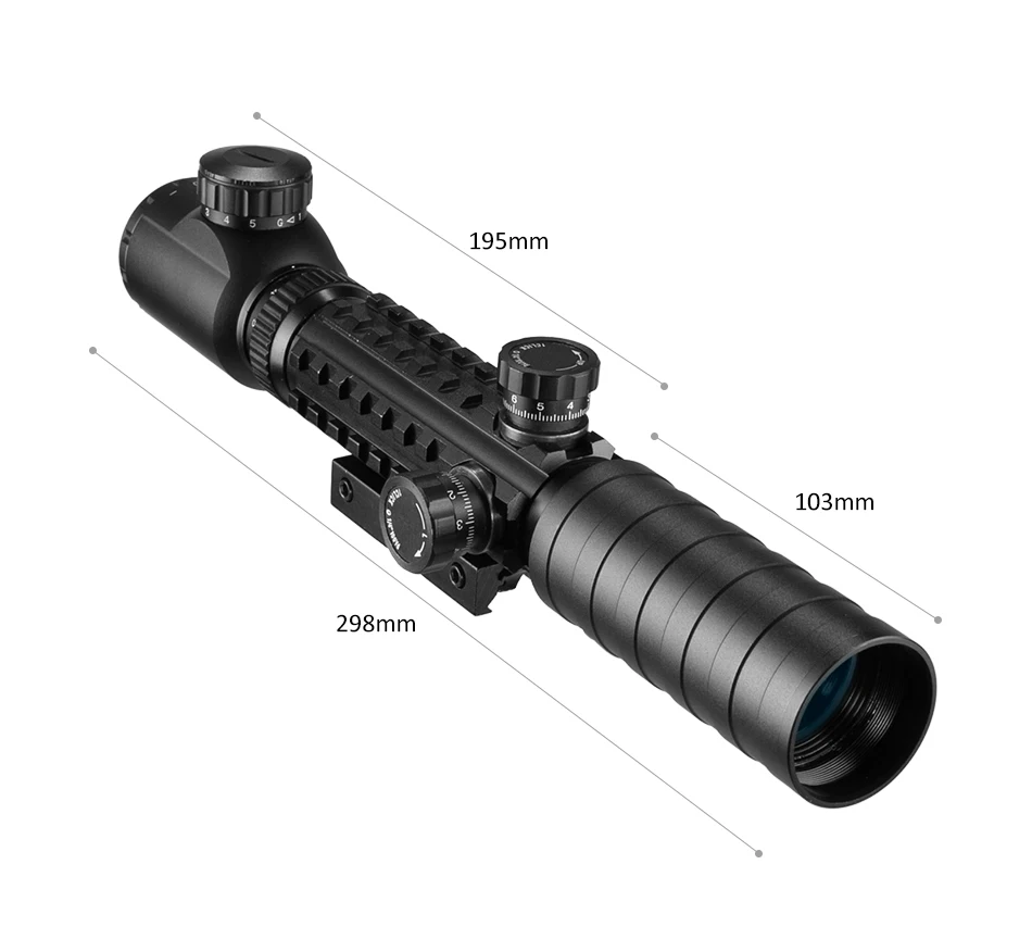Escopos com Trilho 20mm para Pistola de ar Vomz Caça Escopo Vermelho Ponto Verde Iluminado Vista Tactical Sniper Tamanho 11 3-9x32 eg 10 verde iluminado vista tactical sniper escopos com