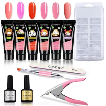 

12 Constellations Nail Extension Gel Kit UV Gel Manicure Tips Extending Builder Gel Set Nail Glue DIY Nail Beauty Art Tool