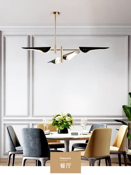 

4 lights nordic modern black penant lights airplane design body shape 360 degree adjustable chandelier lighting E14 lampara