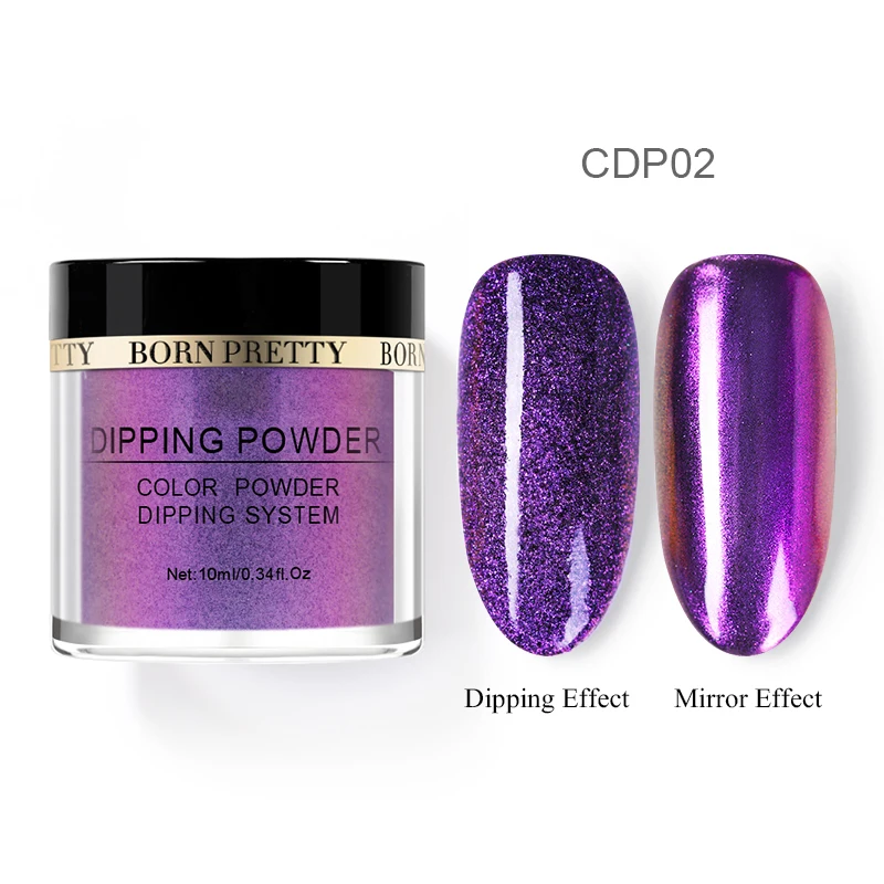 BORN PRETTY Natural Dry 10ml Magnetic Dipping Nail Powder Cat Eye Pigment Long Lasting Glitter Dust Nails Art Decoration Designs - Цвет: CDP02