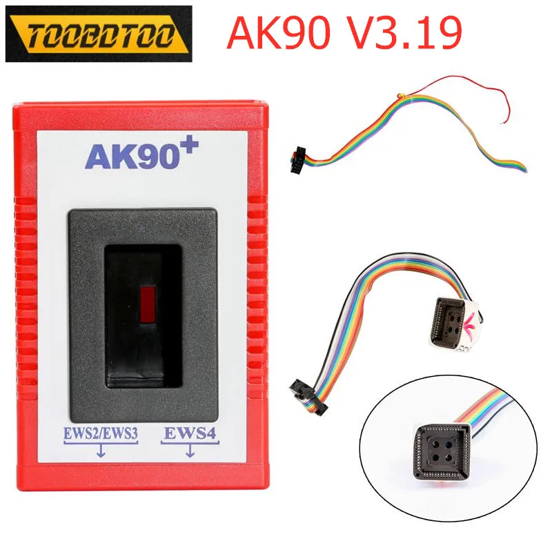 Ak90 A Bmw Obd2 Car Key Programozó V3.19 Ak90 A Bmw Cas/Ews Ak 90 Chip -Adatokhoz, Hogy Olvassa El A Bmw Speciális Üléskulcs -Illesztési Eszközét