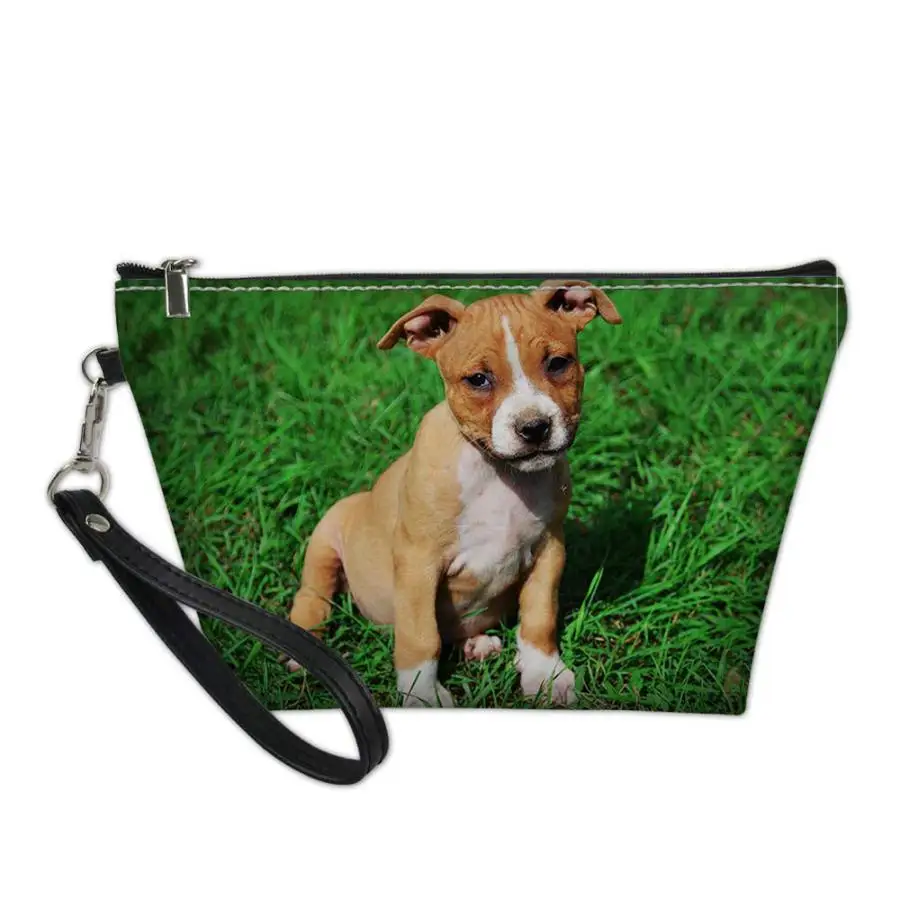 Pochette American Stafter Terrier Dog Toilet Designer Cosmetic Case Cosmetic Bag Makeup Box Pouch Travel Necessaire
