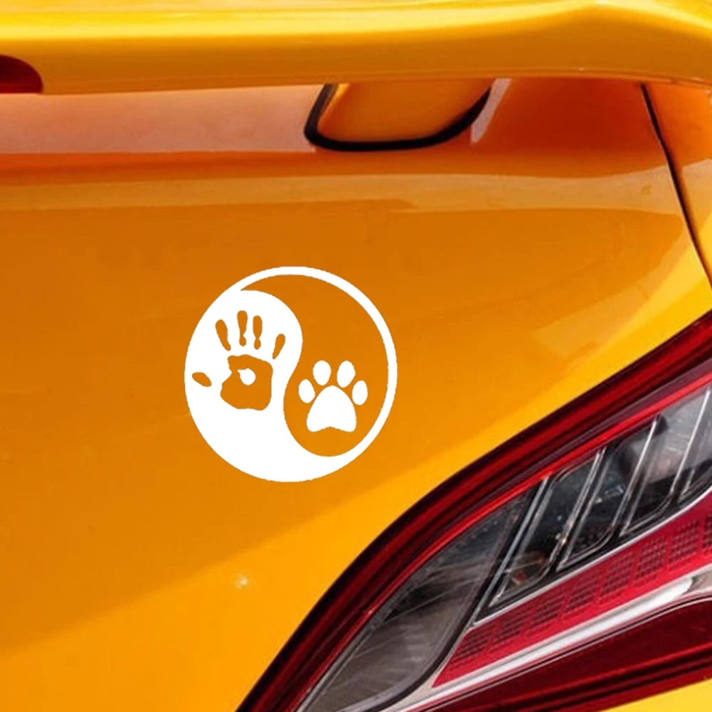 Ручная наклейка Инь Янь человек собака автомобиль багажник корпус бампер окно