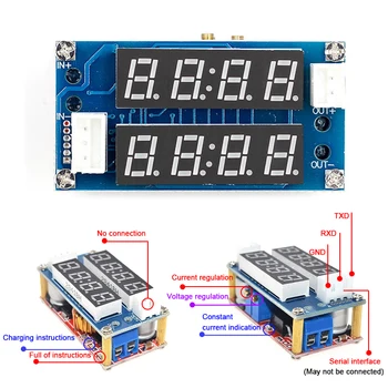 

2 in 1 XL4015 5A Adjustable Power CC/CV Step-down Charge Module LED Driver Voltmeter Ammeter Constant current constant voltage