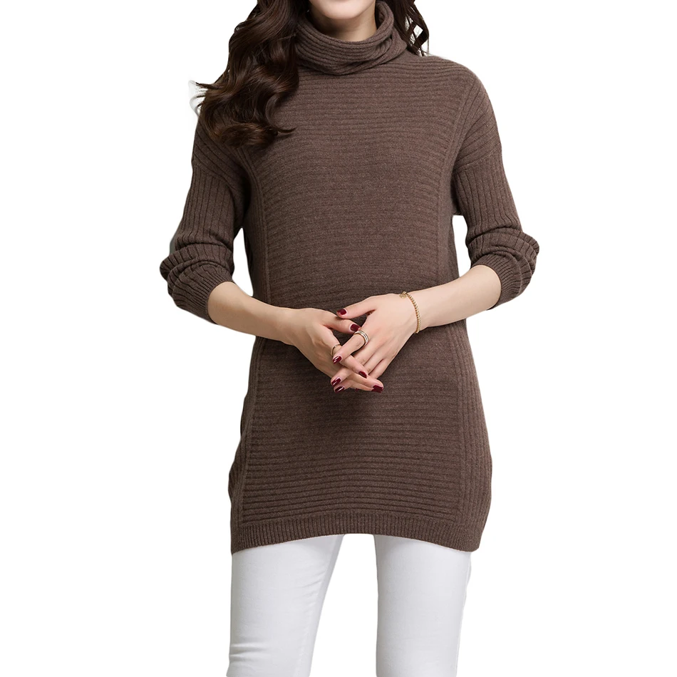 RMORE внутренний монгольский кашемировый свитер для женщин Офис Леди Элегантный Дизайн Весна Осень 12 калибра Вязаный Водолазка падение в магазине Slava