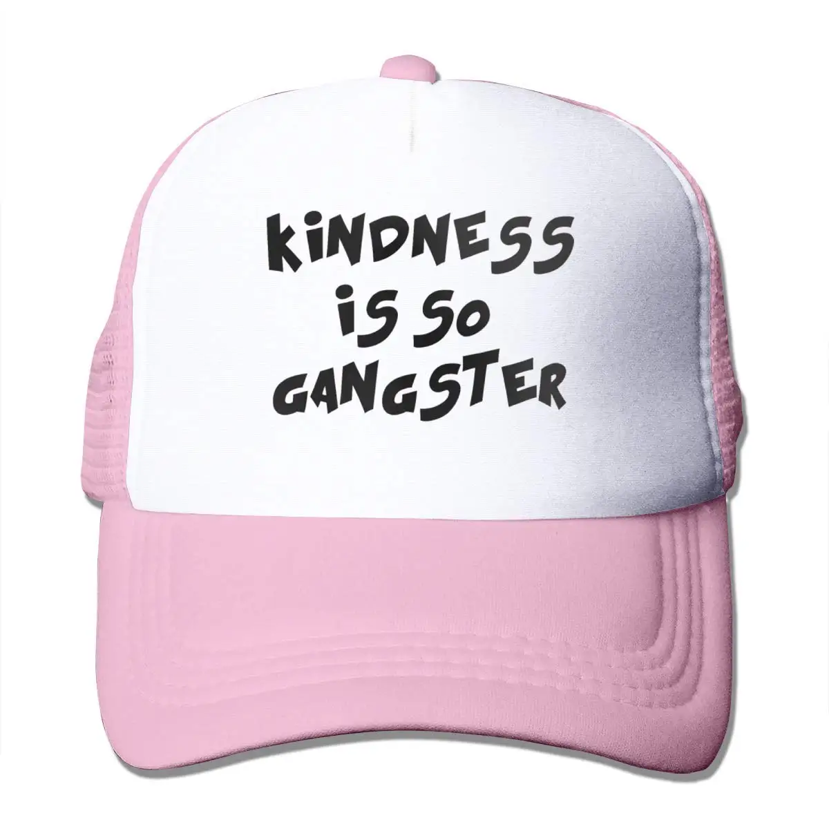 Kindness is SO Гангстерская сетчатая Бейсболка унисекс, Регулируемая Кепка в Стиле Дальнобойщика, розовые шапки