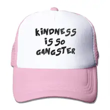 Kindness is SO Гангстерская сетчатая Бейсболка унисекс, Регулируемая Кепка в Стиле Дальнобойщика, розовые шапки