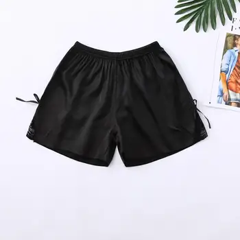 

Women's Lace Sleepwear Shorts Fashion Casual Solid Color Bow Knot Pajama Pant Homewear Pantalon Pijama 2019 New Hot Sale Y